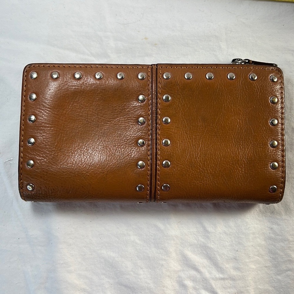 Micheal Kors wallet. Light brown with silver stud accents moto bikercore - Picture 1 of 12